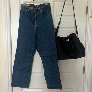 Levi’s Ribcage Straight High Rise Jeans sz 29 Dark Wash